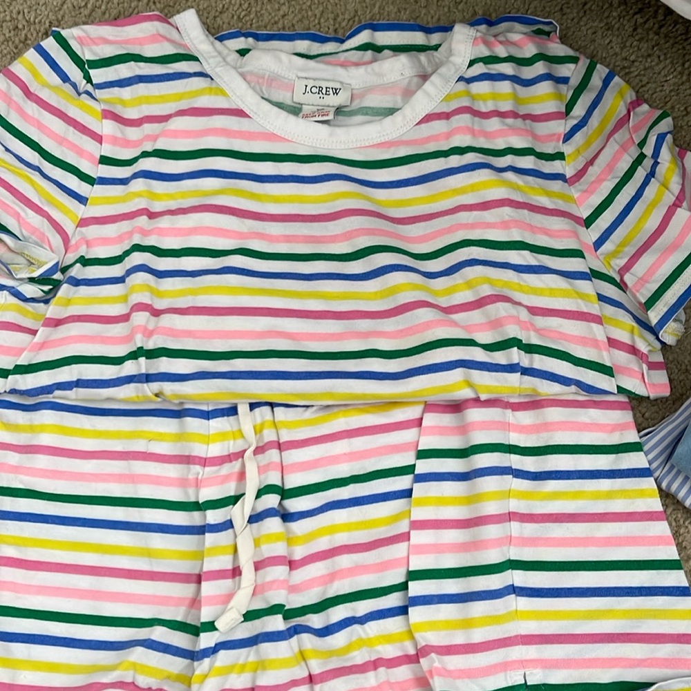 Adorable and super comfortable JCrew PJ’s in a size XS in both the top + bottoms